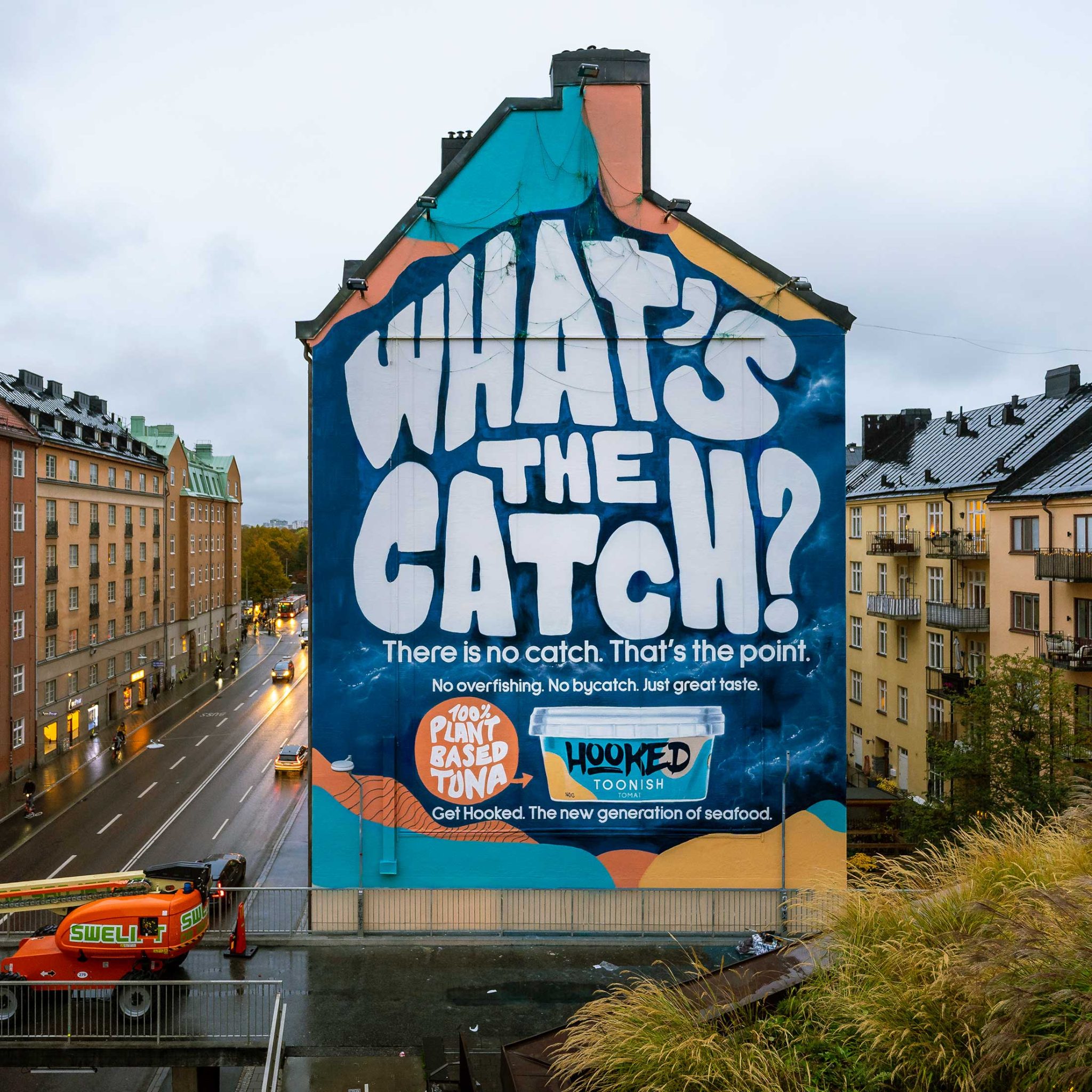 Hooked mural